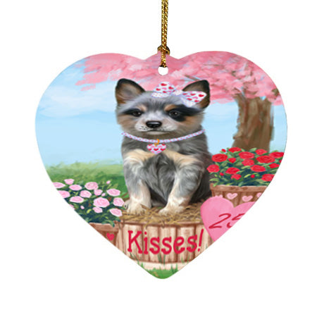 Rosie 25 Cent Kisses Blue Heeler Dog Heart Christmas Ornament HPOR56291