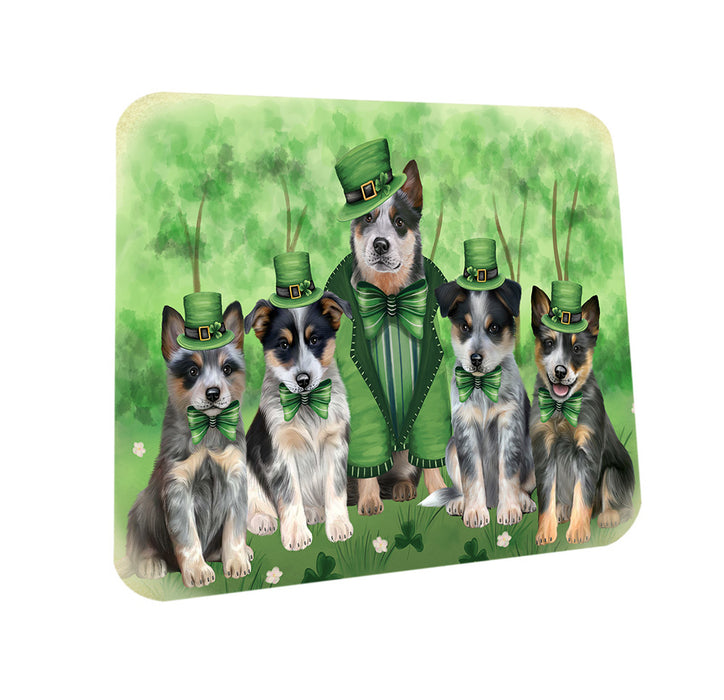 St. Patricks Day Irish Portrait Blue Heeler Dogs Coasters Set of 4 CST56947