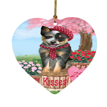 Rosie 25 Cent Kisses Blue Heeler Dog Heart Christmas Ornament HPOR56292