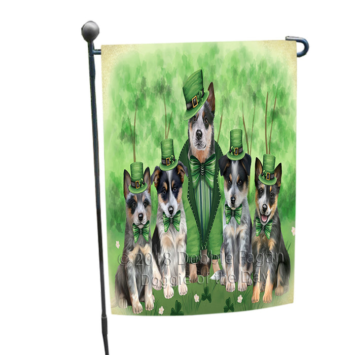 St. Patricks Day Irish Portrait Blue Heeler Dogs Garden Flag GFLG64957