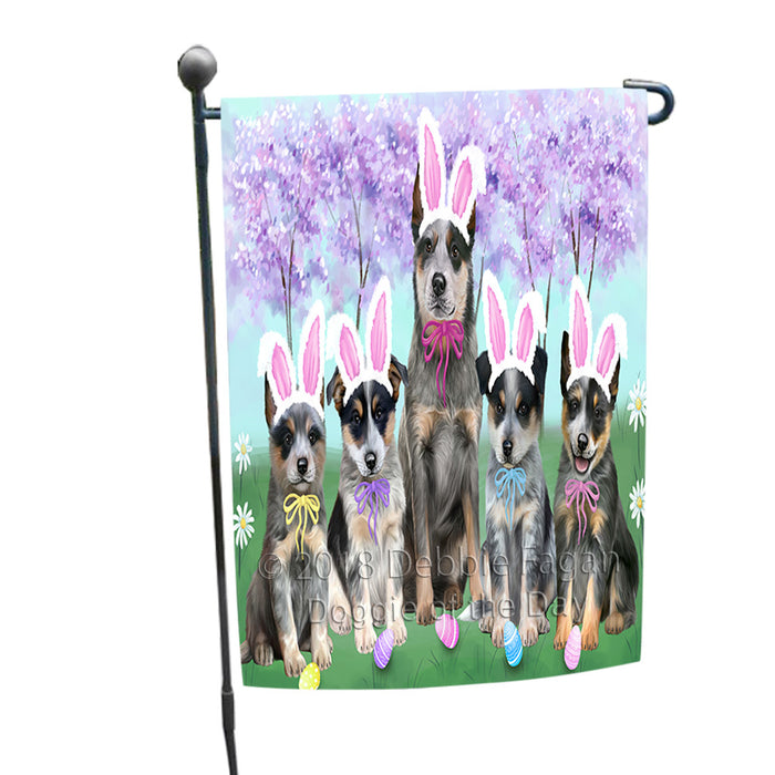 Easter Holiday Blue Heelers Dog Garden Flag GFLG57542
