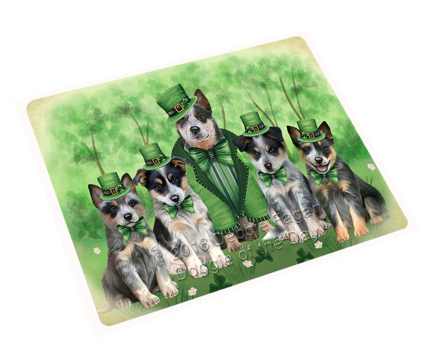 St. Patricks Day Irish Portrait Blue Heeler Dogs Mini Magnet MAG76571