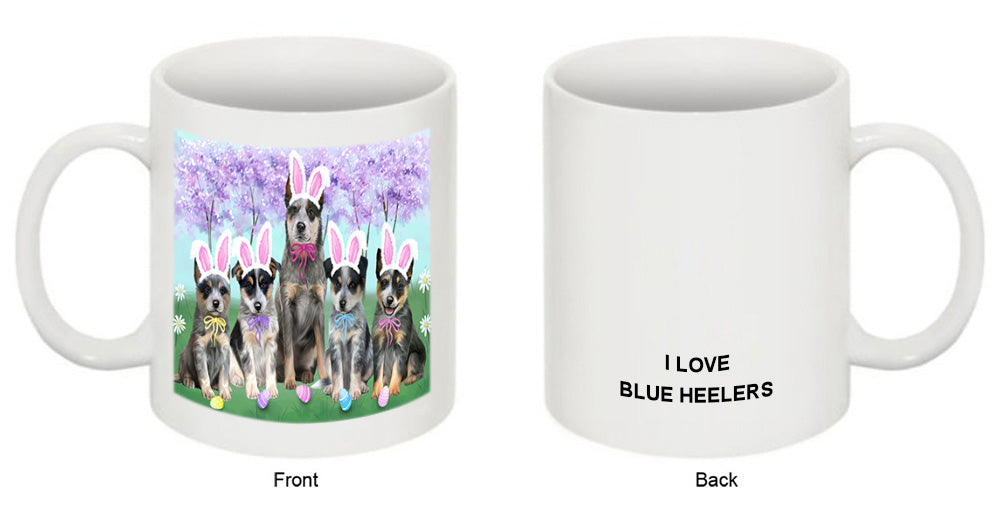 Easter Holiday Blue Heelers Dog Coffee Mug MUG52283
