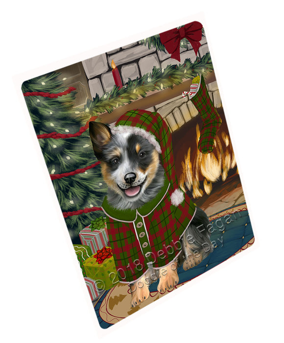 The Stocking was Hung Blue Heeler Dog Magnet MAG70812 (Small 5.5" x 4.25")