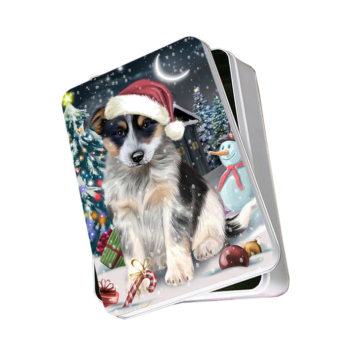Have a Holly Jolly Blue Heeler Dog Christmas Photo Storage Tin PITN51641