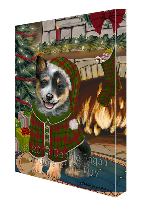 The Stocking was Hung Blue Heeler Dog Canvas Print Wall Art Décor CVS116954