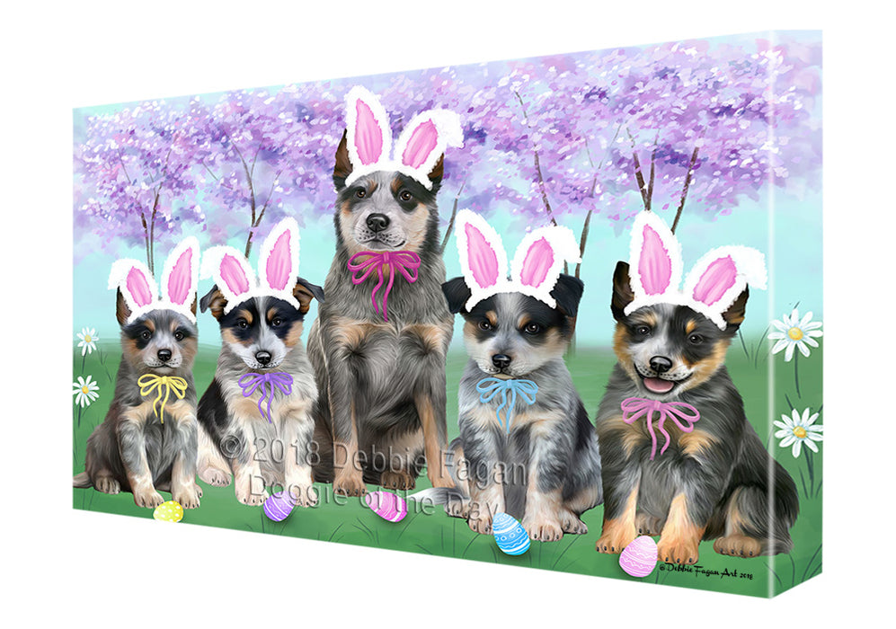 Easter Holiday Blue Heelers Dog Canvas Print Wall Art Décor CVS134450