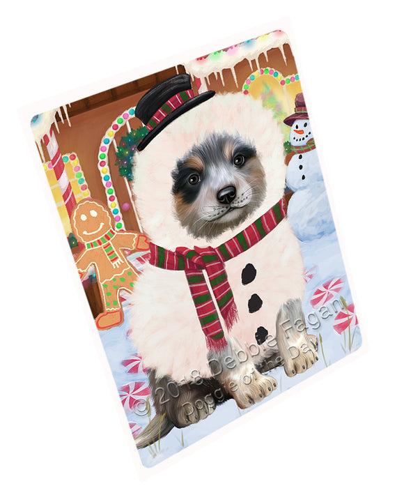 Christmas Gingerbread House Candyfest Blue Heeler Dog Large Refrigerator / Dishwasher Magnet RMAG99438