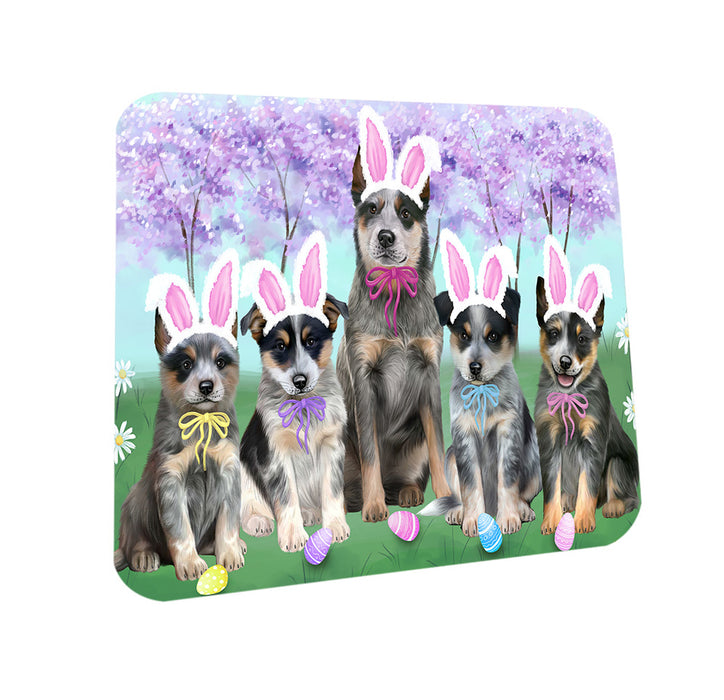 Easter Holiday Blue Heelers Dog Coasters Set of 4 CST56843