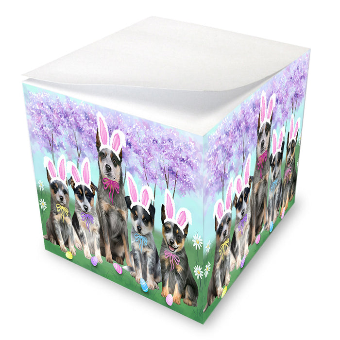 Easter Holiday Blue Heelers Dog Note Cube NOC55002