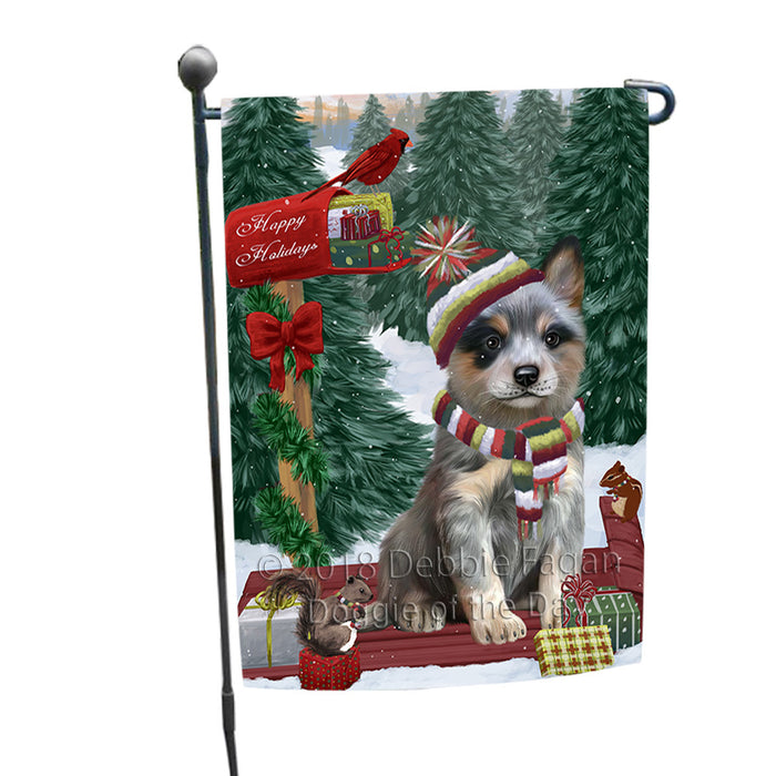 Merry Christmas Woodland Sled Blue Heeler Dog Garden Flag GFLG55150