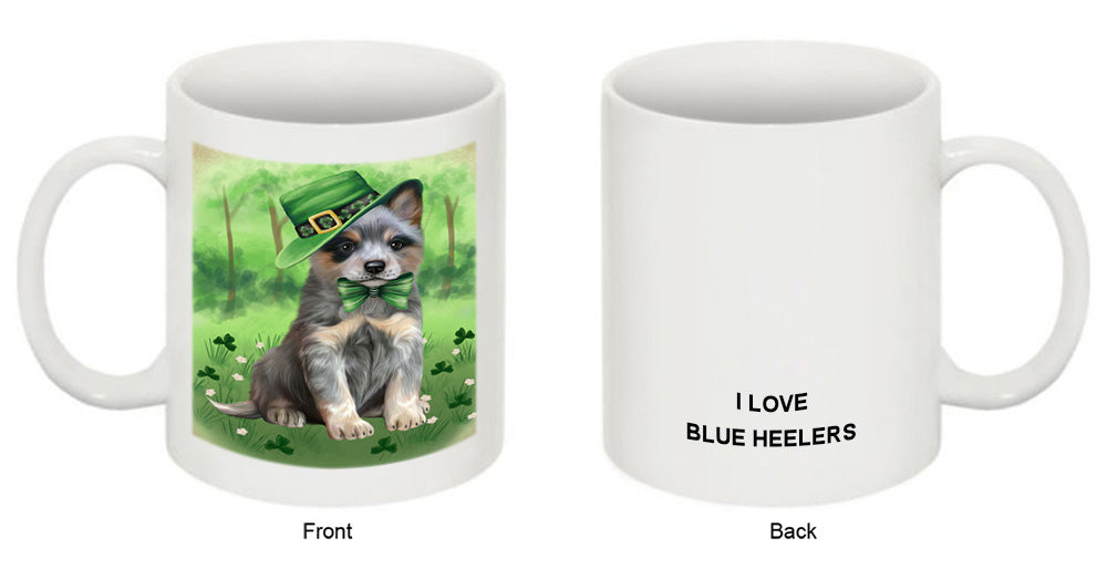 St. Patricks Day Irish Portrait Blue Heeler Dog Coffee Mug MUG52388