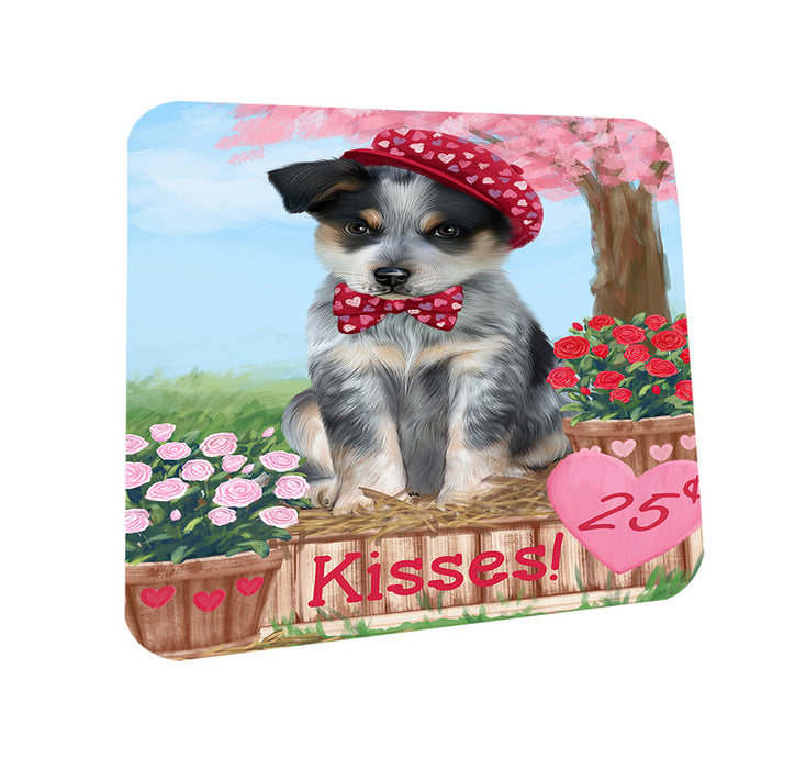 Rosie 25 Cent Kisses Blue Heeler Dog Coasters Set of 4 CST55895