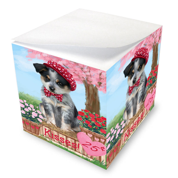 Rosie 25 Cent Kisses Blue Heeler Dog Note Cube NOC54009