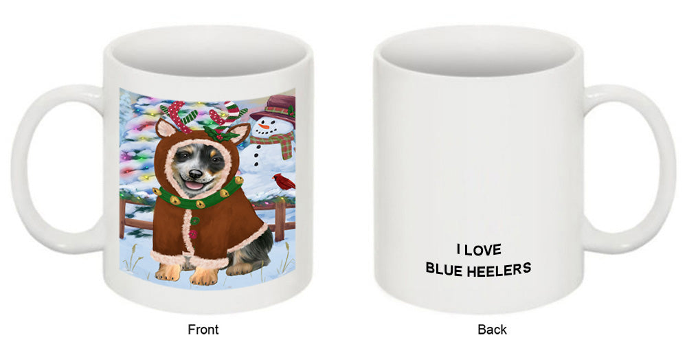 Christmas Gingerbread House Candyfest Blue Heeler Dog Coffee Mug MUG51594