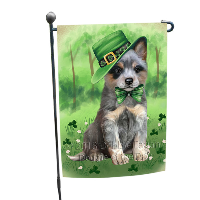 St. Patricks Day Irish Portrait Blue Heeler Dog Garden Flag GFLG64958