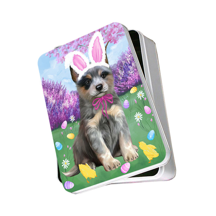 Easter Holiday Blue Heeler Dog Photo Storage Tin PITN56829