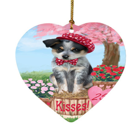 Rosie 25 Cent Kisses Blue Heeler Dog Heart Christmas Ornament HPOR56293