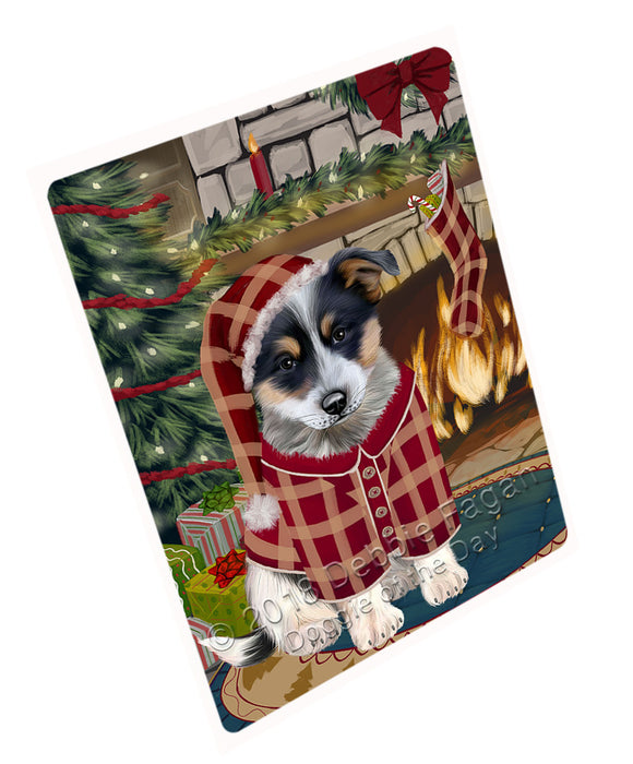 The Stocking was Hung Blue Heeler Dog Magnet MAG70815 (Small 5.5" x 4.25")