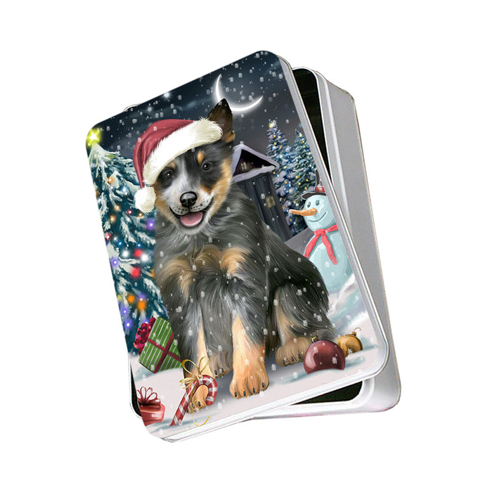 Have a Holly Jolly Blue Heeler Dog Christmas Photo Storage Tin PITN51642