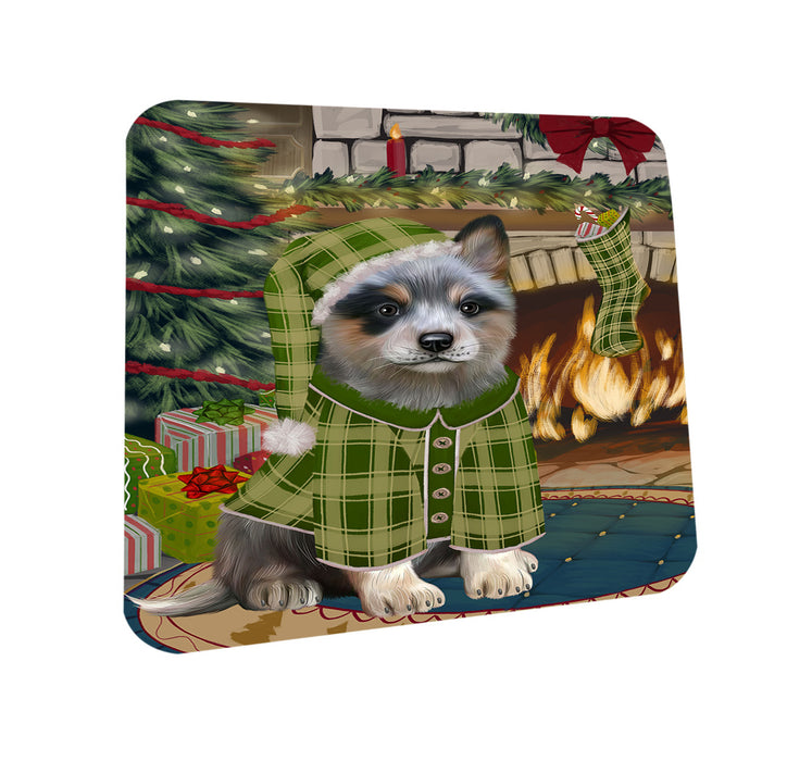The Stocking was Hung Blue Heeler Dog Coasters Set of 4 CST55185