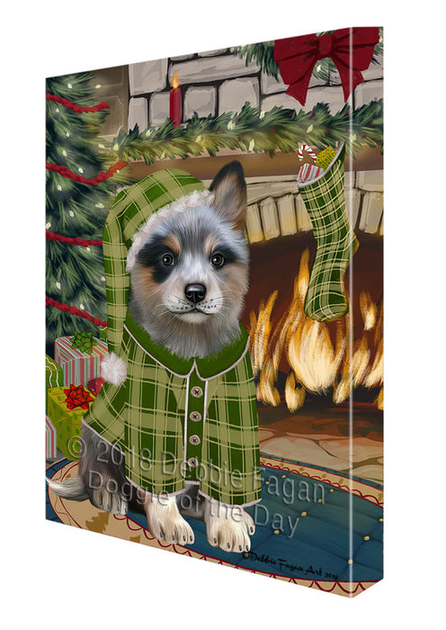 The Stocking was Hung Blue Heeler Dog Canvas Print Wall Art Décor CVS116972