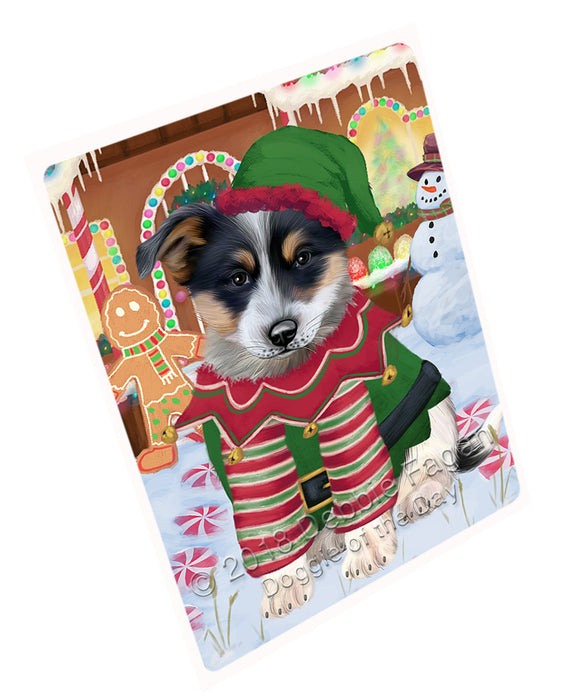 Christmas Gingerbread House Candyfest Blue Heeler Dog Large Refrigerator / Dishwasher Magnet RMAG99450