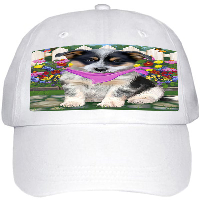 Spring Floral Blue Heeler Dog Ball Hat Cap HAT60465