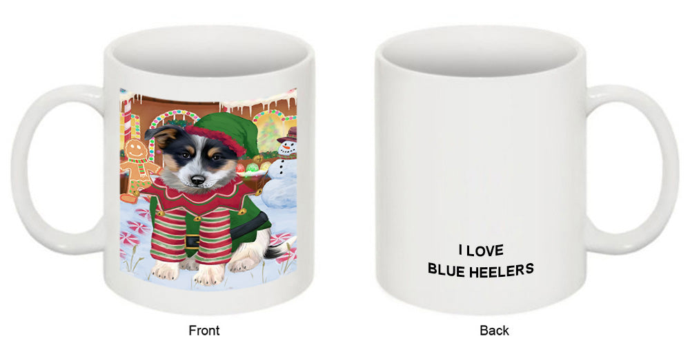 Christmas Gingerbread House Candyfest Blue Heeler Dog Coffee Mug MUG51595