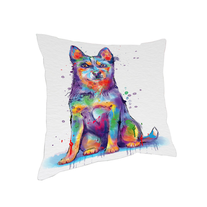 Watercolor Blue Heeler Dog Pillow PIL83200
