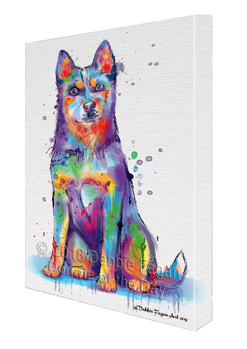 Watercolor Blue Heeler Dog Canvas Print Wall Art Décor CVS136115