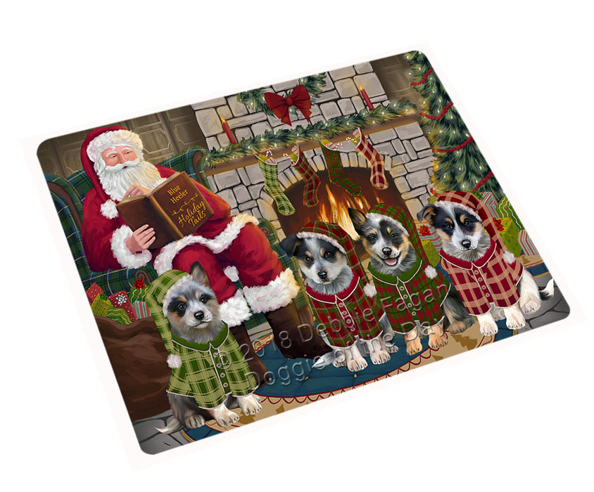 Christmas Cozy Holiday Tails Blue Heelers Dog Magnet MAG70449 (Small 5.5" x 4.25")