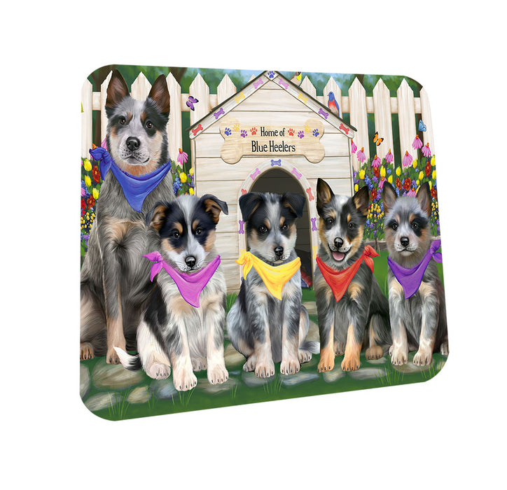 Spring Dog House Blue Heelers Dog Coasters Set of 4 CST52162