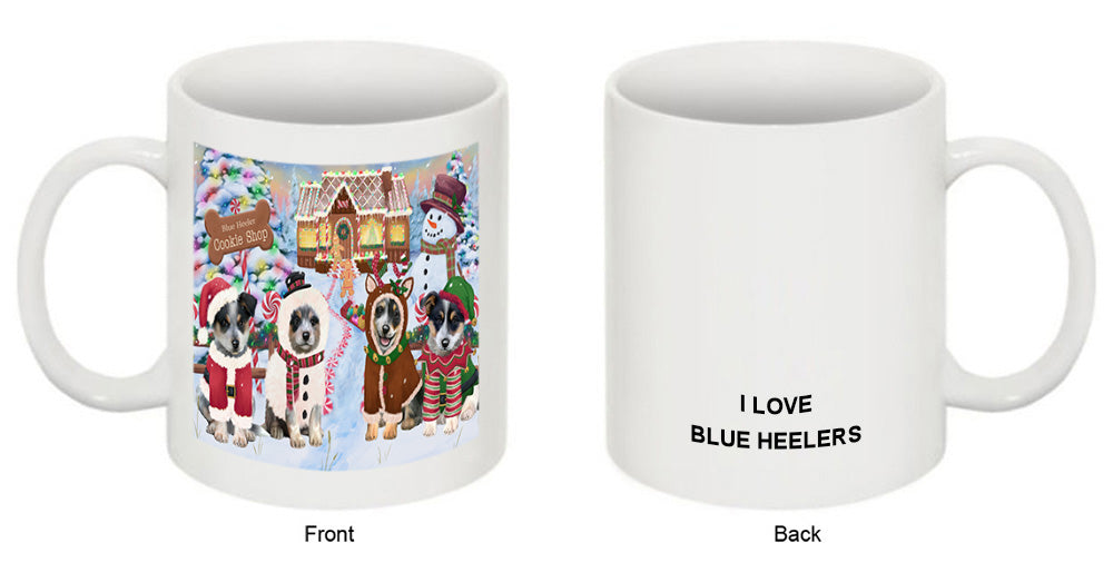 Holiday Gingerbread Cookie Shop Blue Heelers Dog Coffee Mug MUG51508