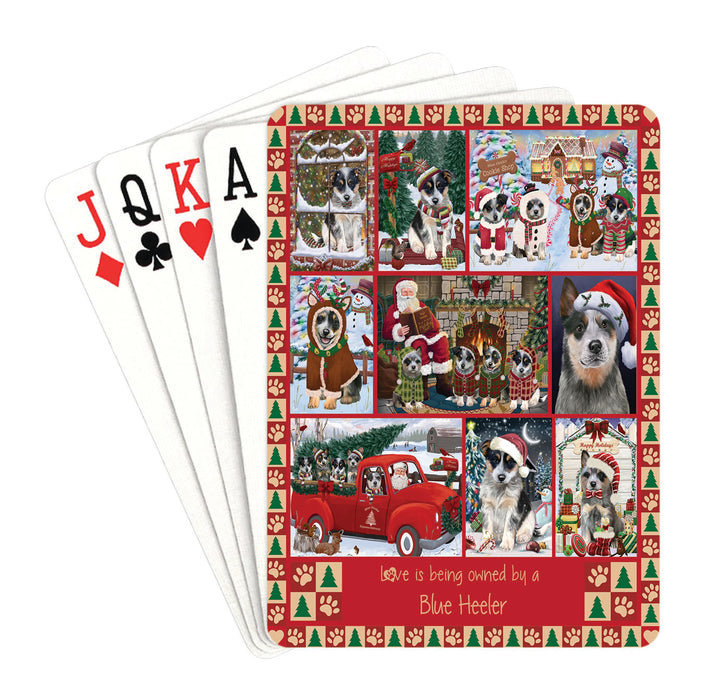 Love is Being Owned Christmas Blue Heeler Dogs Playing Card Decks