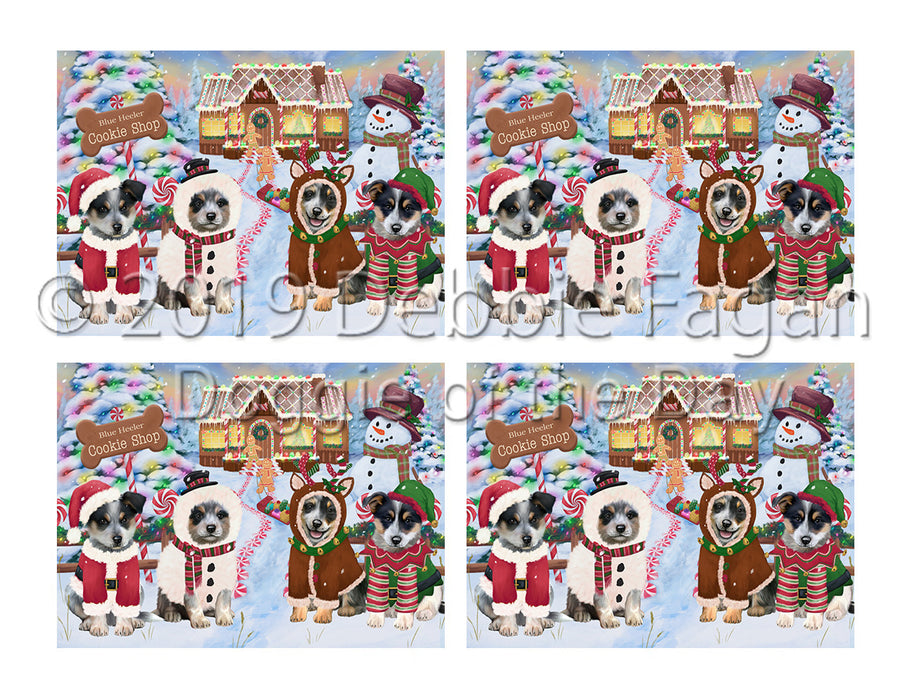 Holiday Gingerbread Cookie Blue Heeler Dogs Placemat