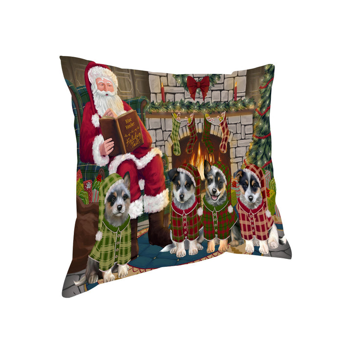 Christmas Cozy Holiday Tails Blue Heelers Dog Pillow PIL69344