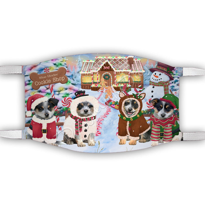 Holiday Gingerbread Cookie Blue Heeler Dogs Shop Face Mask FM48873