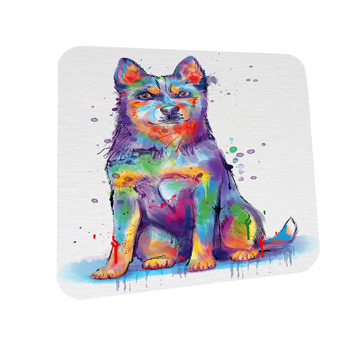 Watercolor Blue Heeler Dog Coasters Set of 4 CST57033