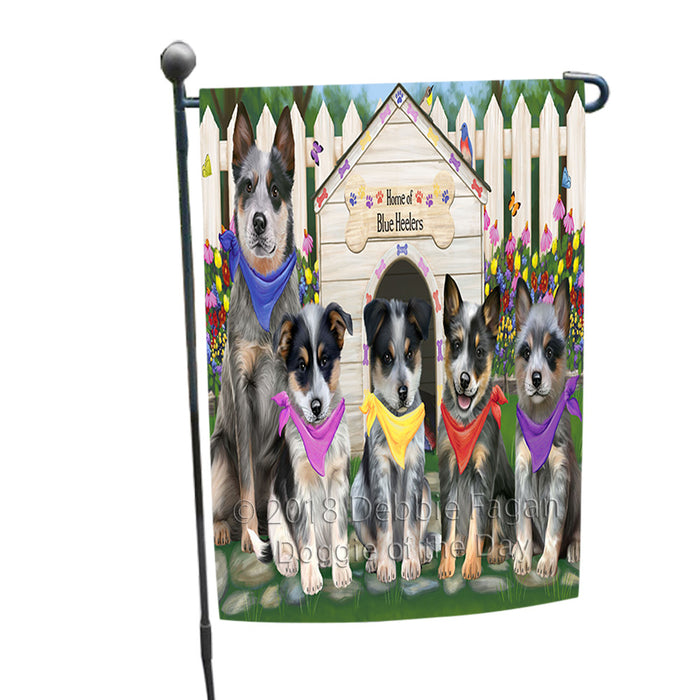 Spring Dog House Blue Heelers Dog Garden Flag GFLG52148