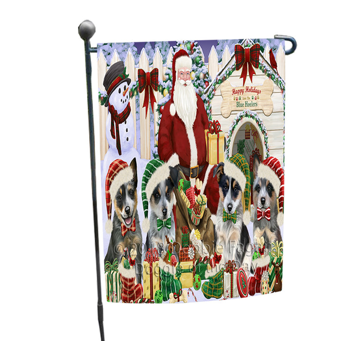 Christmas Dog House Blue Heelers Dog Garden Flag GFLG52544