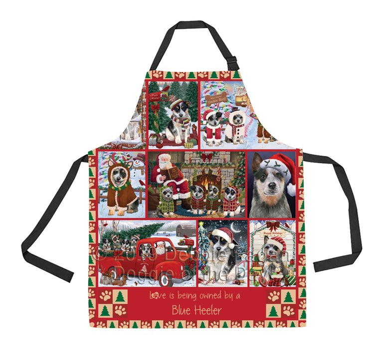 Love is Being Owned Christmas Blue Heeler Dogs Apron