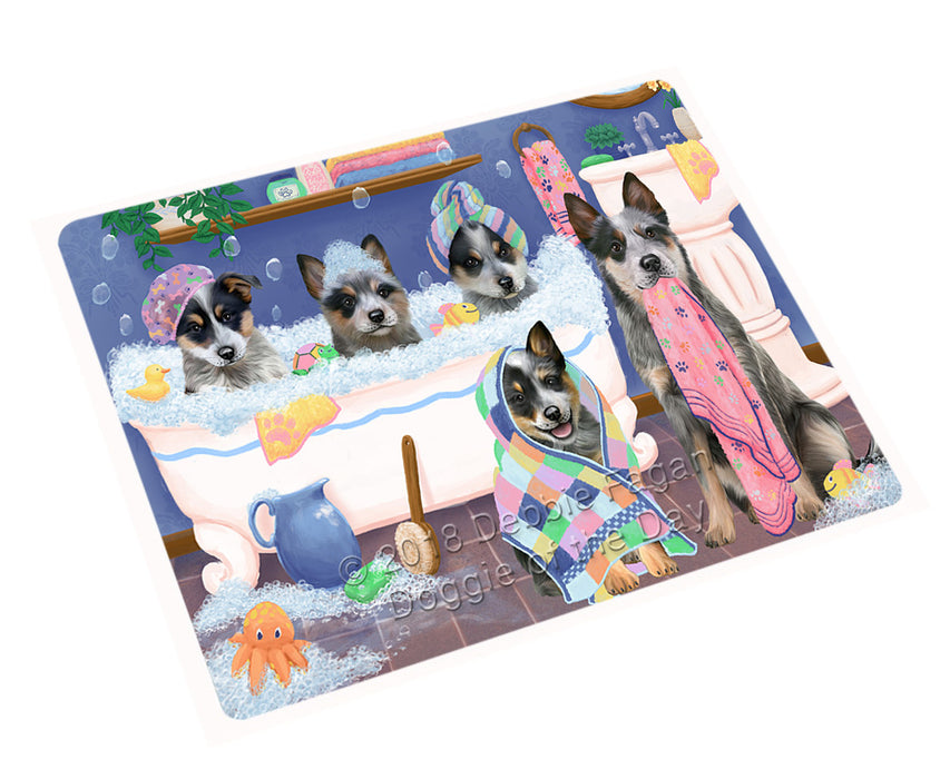 Rub A Dub Dogs In A Tub Blue Heelers Dog Cutting Board C75441