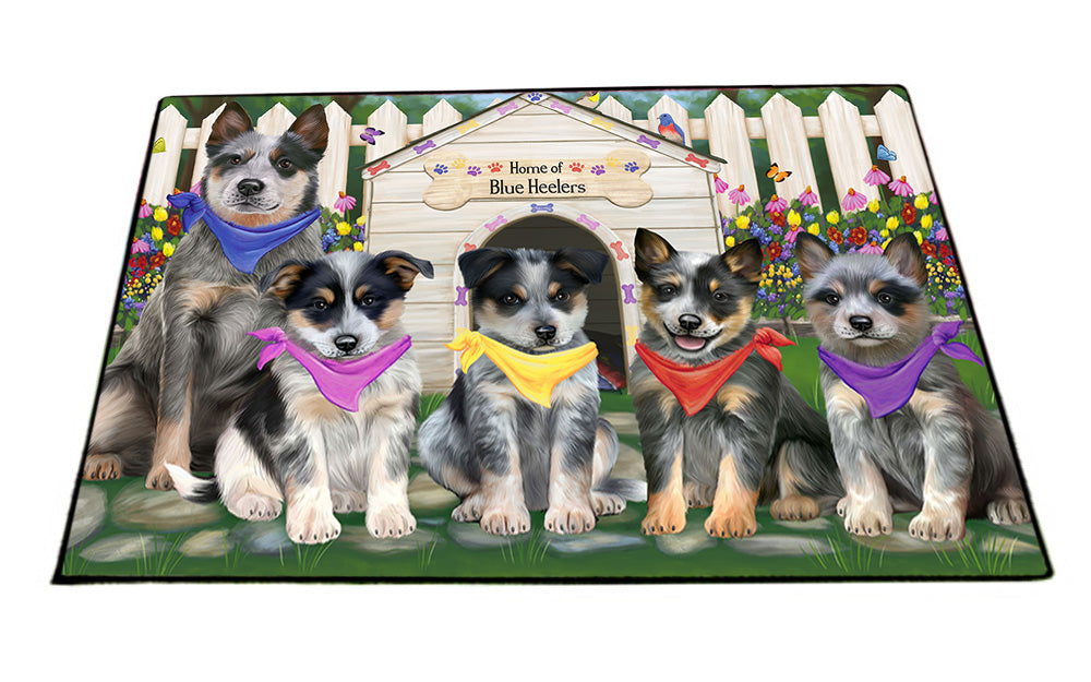 Spring Dog House Blue Heelers Dog Floormat FLMS51537