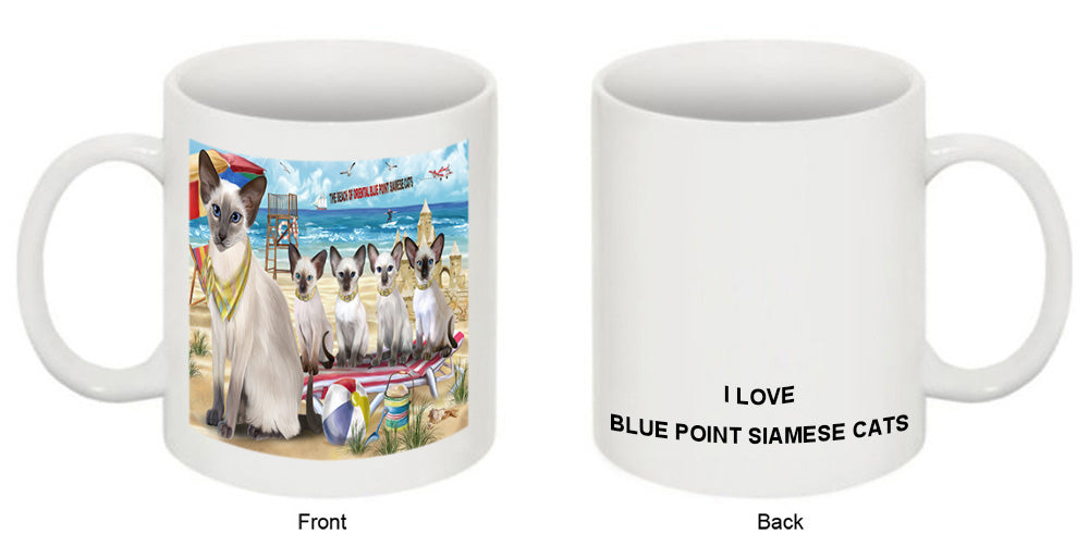 Pet Friendly Beach Blue Point Siamese Cats Coffee Mug MUG49559