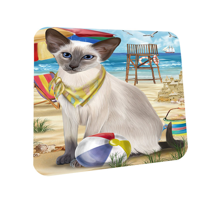 Pet Friendly Beach Blue Point Siamese Cat Coasters Set of 4 CST54120