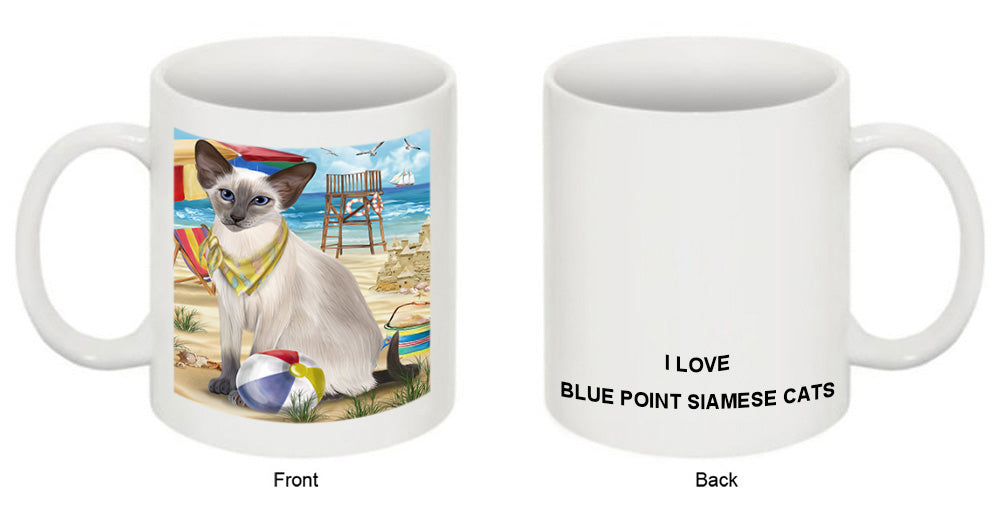 Pet Friendly Beach Blue Point Siamese Cat Coffee Mug MUG49560