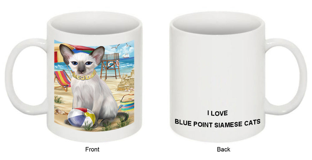 Pet Friendly Beach Blue Point Siamese Cat Coffee Mug MUG49561