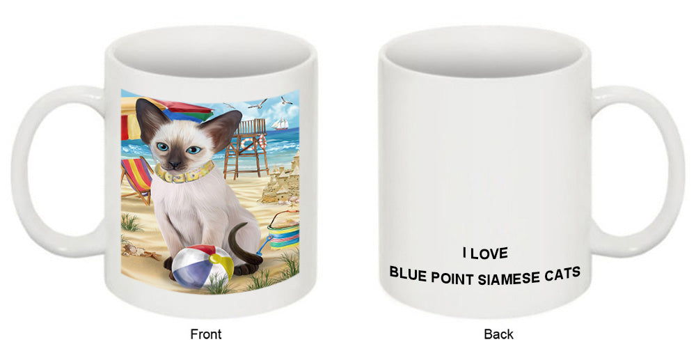 Pet Friendly Beach Blue Point Siamese Cat Coffee Mug MUG49562