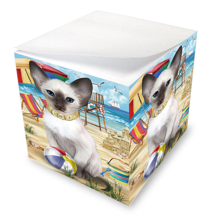 Pet Friendly Beach Blue Point Siamese Cat Note Cube NOC55811